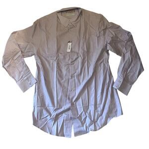 Thomas Pink Slim Fit 17.5 / 44 cm  Button Down Dress Shirt - Pink/Green Stripe